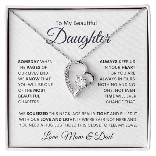 To Our Beautiful Daughter | Most Beautiful Chapter | Forever Love  Necklace | from Mom & Dad