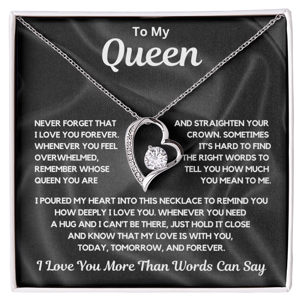 To My Queen Forever Love Necklace | Gift For Wife