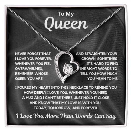 To My Queen Forever Love Necklace | Gift For Wife