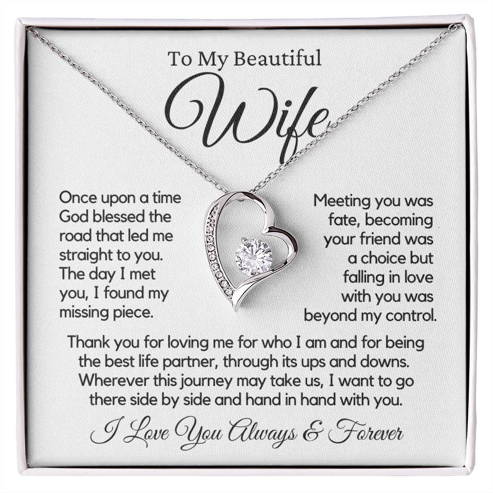 To My Wife | Missing Piece | Forever Love Necklace