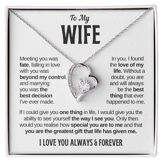 To My Wife | Greatest Gift | Forever Love Necklace