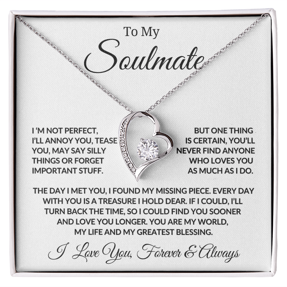 Gift For My Soulmate "I'm Not Perfect" Forever Love Necklace