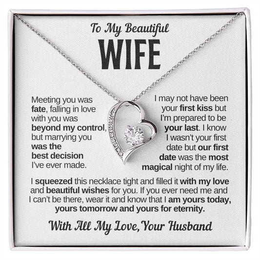 To My Beautiful Wife | Best Decision | Forever Love Necklace