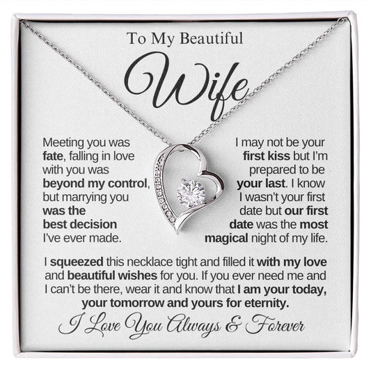 To My Beautiful Wife | Best Decision | Forever Love Necklace - WV