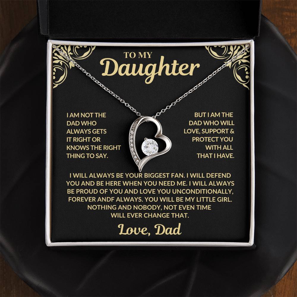 To My Daughter - Love You Unconditionally - Forever Love Necklace