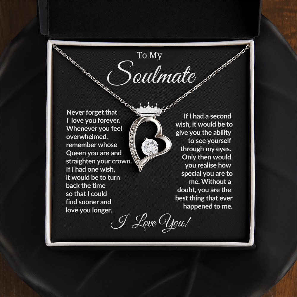 To My Soulmate " I Love You' Forever Love Necklace