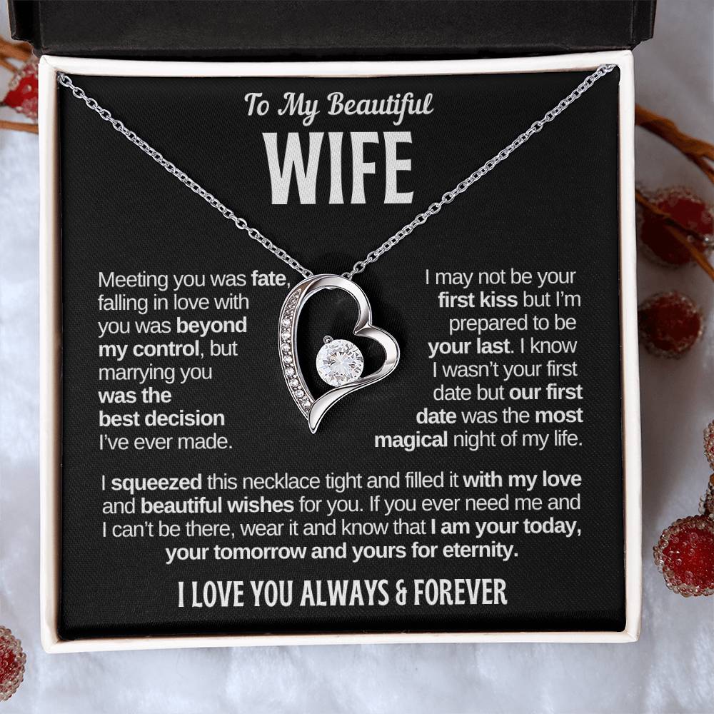 To My Beautiful Wife | Best Decision | Forever Love Necklace - BL