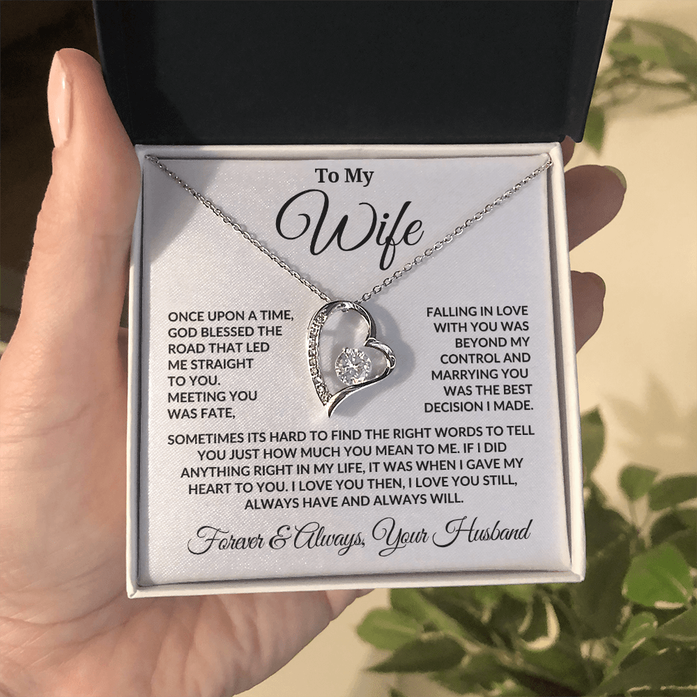 Gift For Wife 'Always Love You' Forever Love Necklace