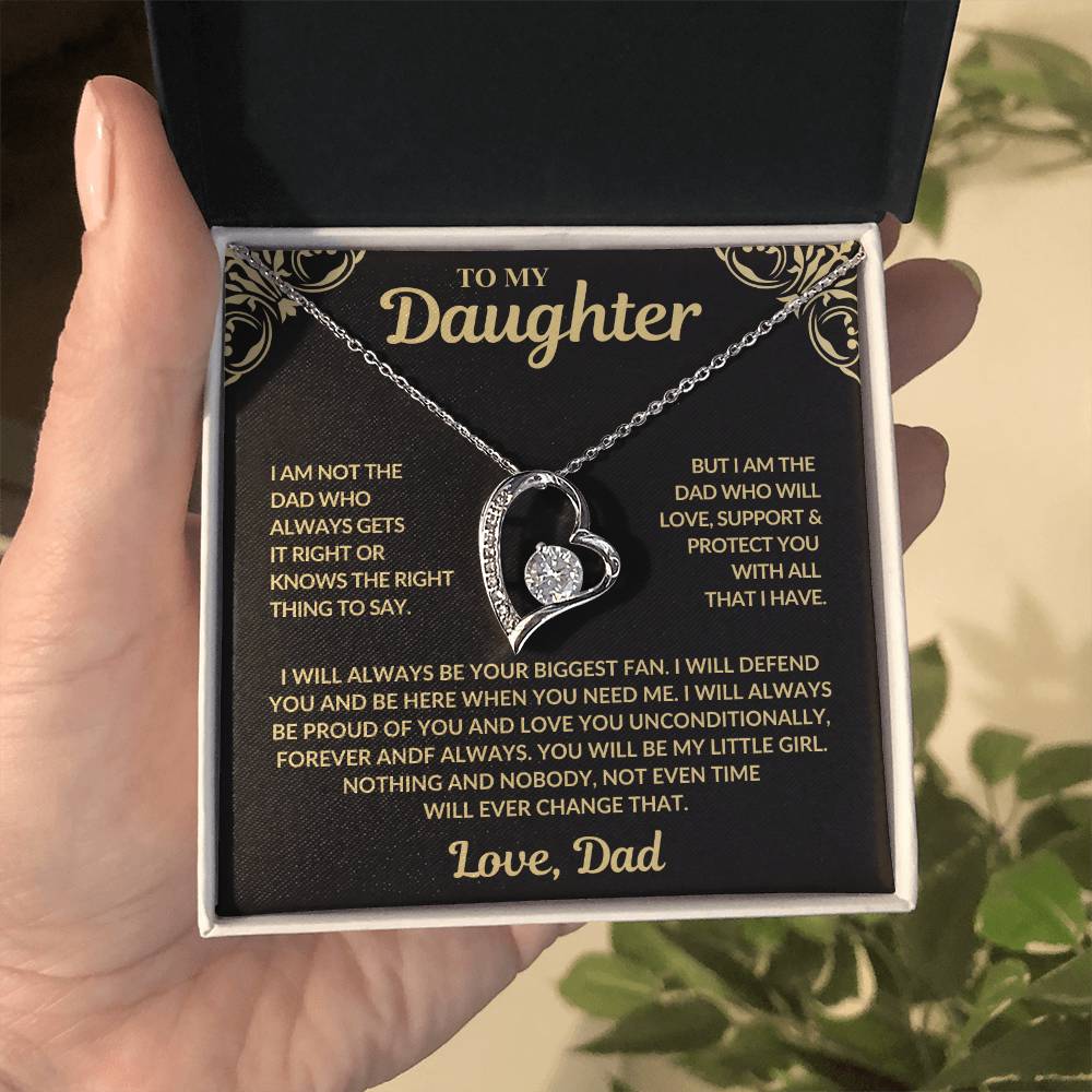 To My Daughter - Love You Unconditionally - Forever Love Necklace