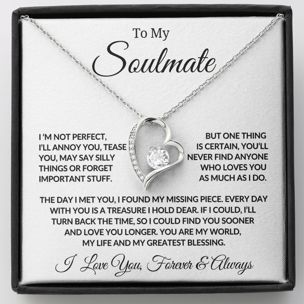 Gift For My Soulmate "I'm Not Perfect" Forever Love Necklace