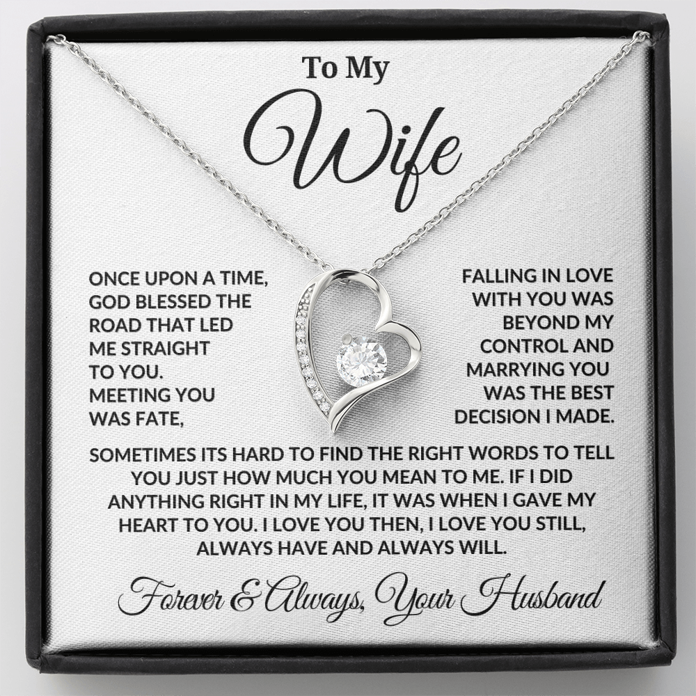 Gift For Wife 'Always Love You' Forever Love Necklace