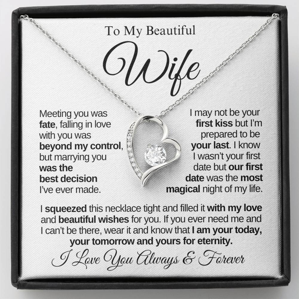 To My Beautiful Wife | Best Decision | Forever Love Necklace - WV