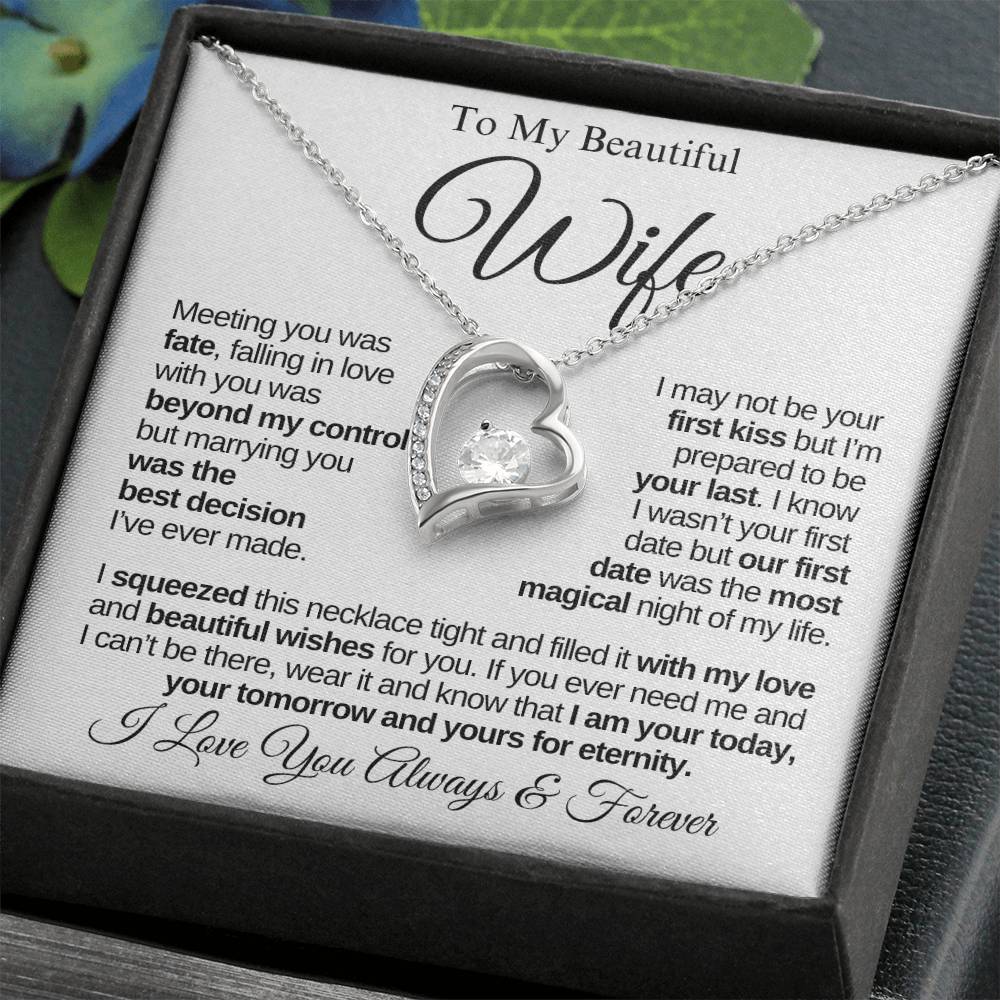 To My Beautiful Wife | Best Decision | Forever Love Necklace - WV