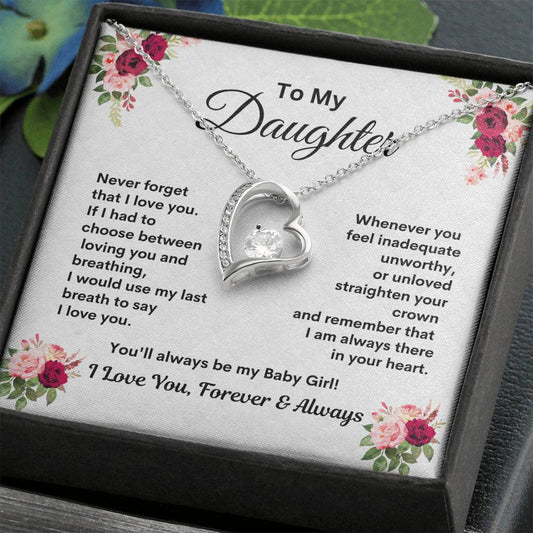 To My Daughter | Always My Baby Girl | Forever Love Necklace - JENACDirect