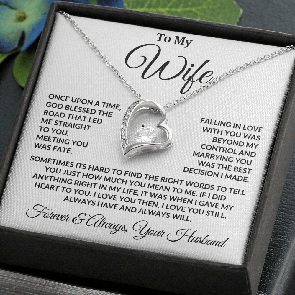 Gift For Wife 'Always Love You' Forever Love Necklace