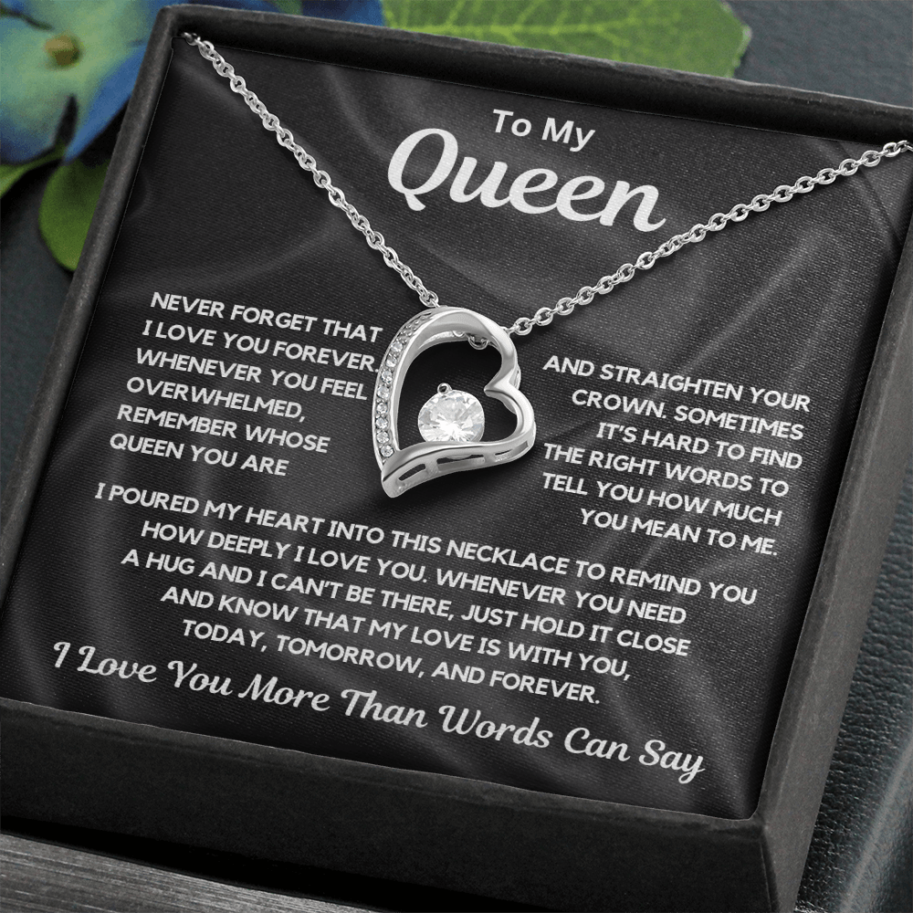 To My Queen Forever Love Necklace | Gift For Wife