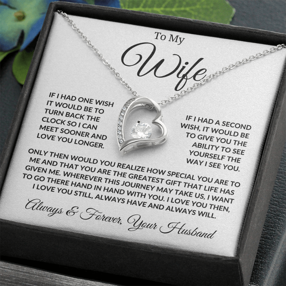 Gift For Soulmate 'If I Had One Wish' Forever Love Necklace