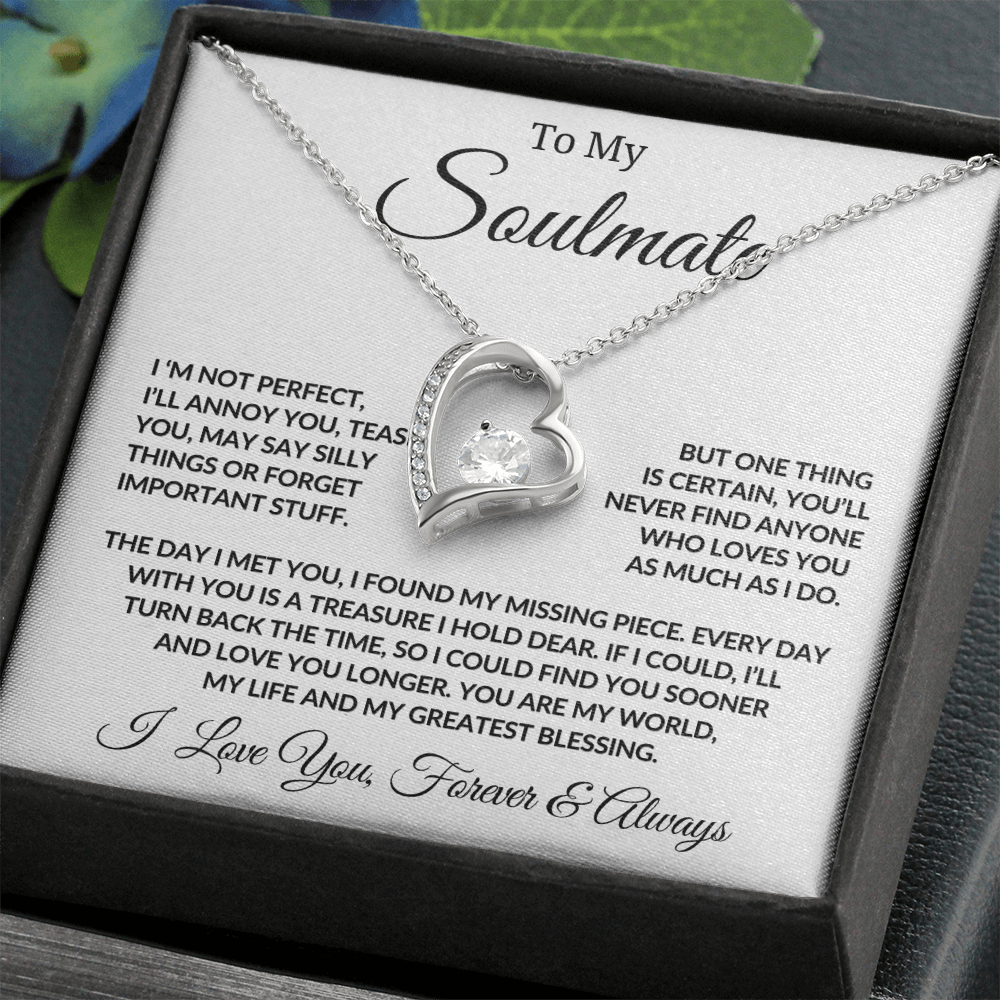 Gift For My Soulmate "I'm Not Perfect" Forever Love Necklace