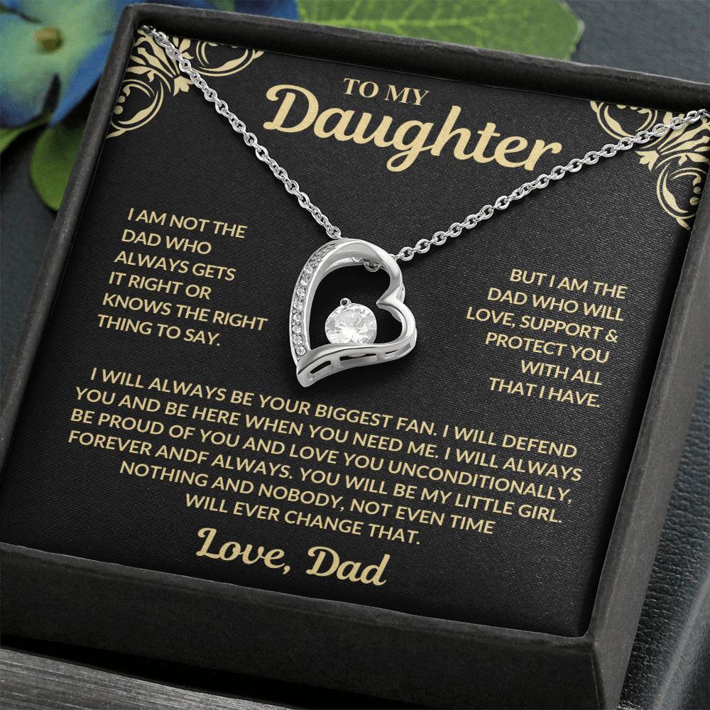 To My Daughter - Love You Unconditionally - Forever Love Necklace