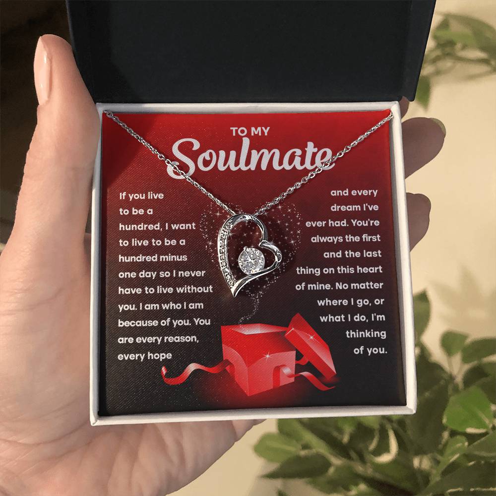 To My Soulmate | Without You | Forever Love Necklace