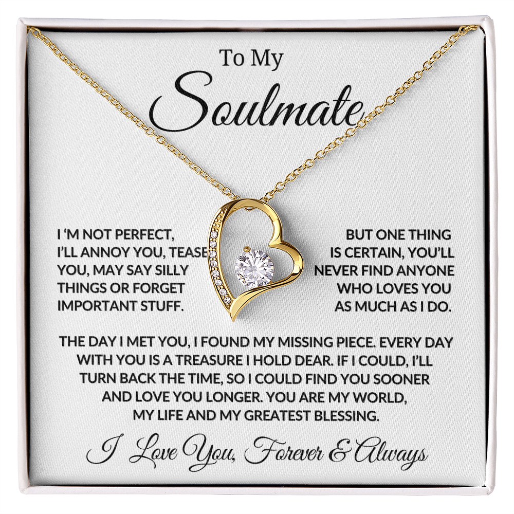 Gift For My Soulmate "I'm Not Perfect" Forever Love Necklace