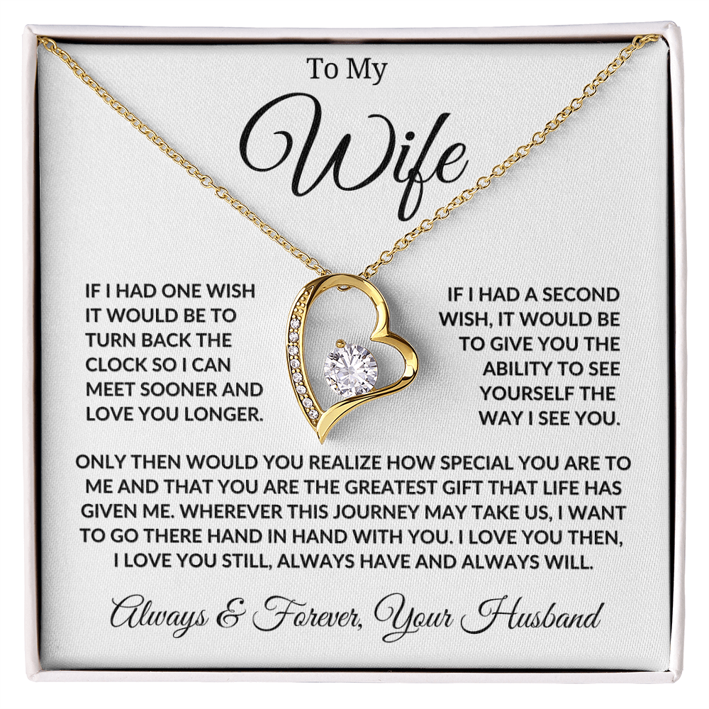 Gift For Soulmate 'If I Had One Wish' Forever Love Necklace