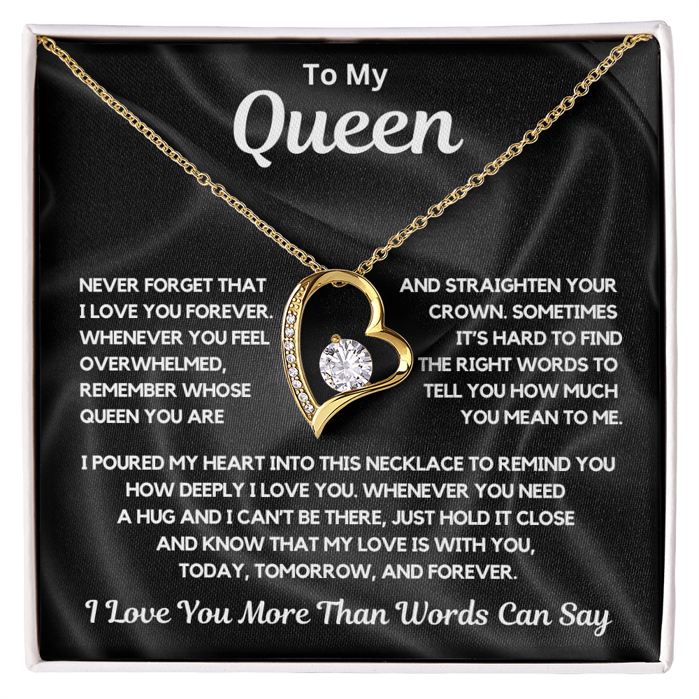 To My Queen Forever Love Necklace | Gift For Wife