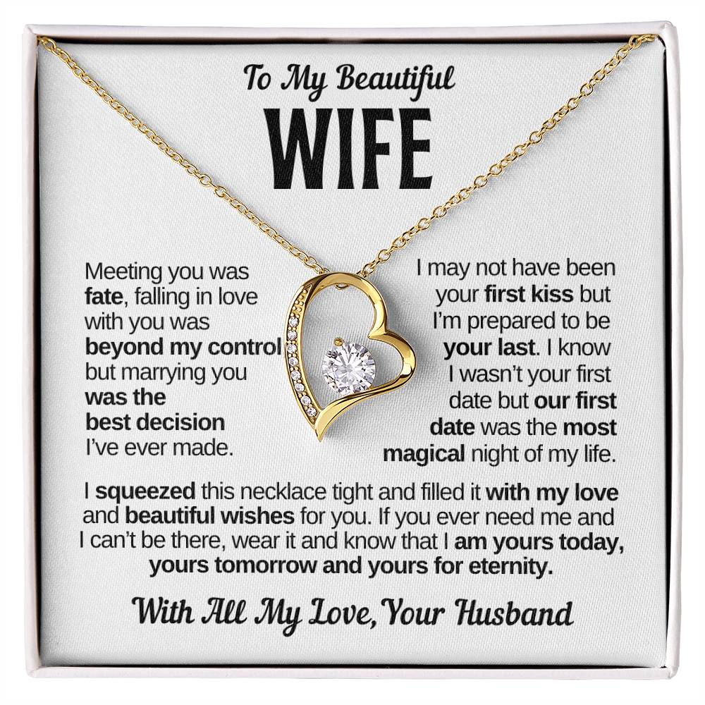 To My Beautiful Wife | Best Decision | Forever Love Necklace