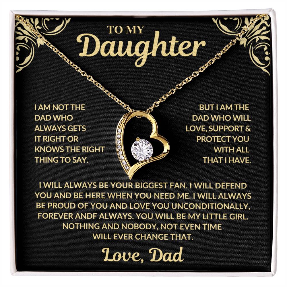 To My Daughter - Love You Unconditionally - Forever Love Necklace