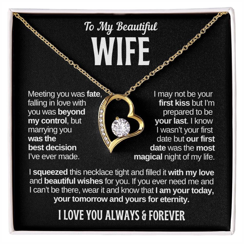 To My Beautiful Wife | Best Decision | Forever Love Necklace - BL