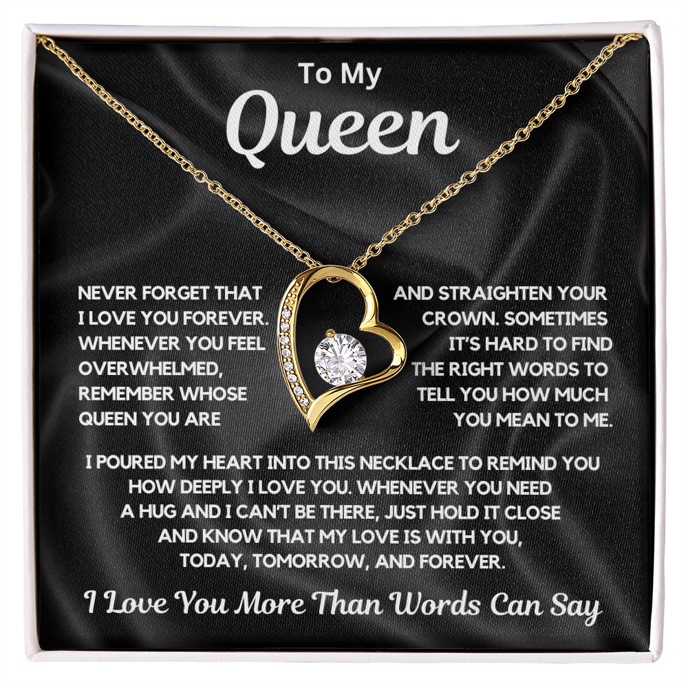 To My Queen Forever Love Necklace | Gift For Wife