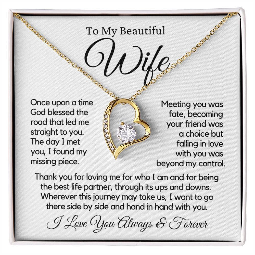 To My Wife | Missing Piece | Forever Love Necklace