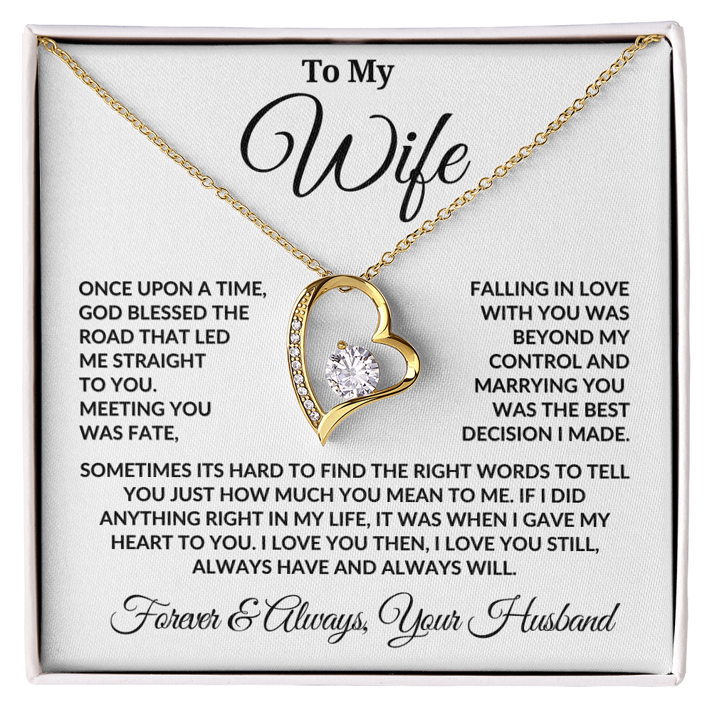 Gift For Wife 'Always Love You' Forever Love Necklace