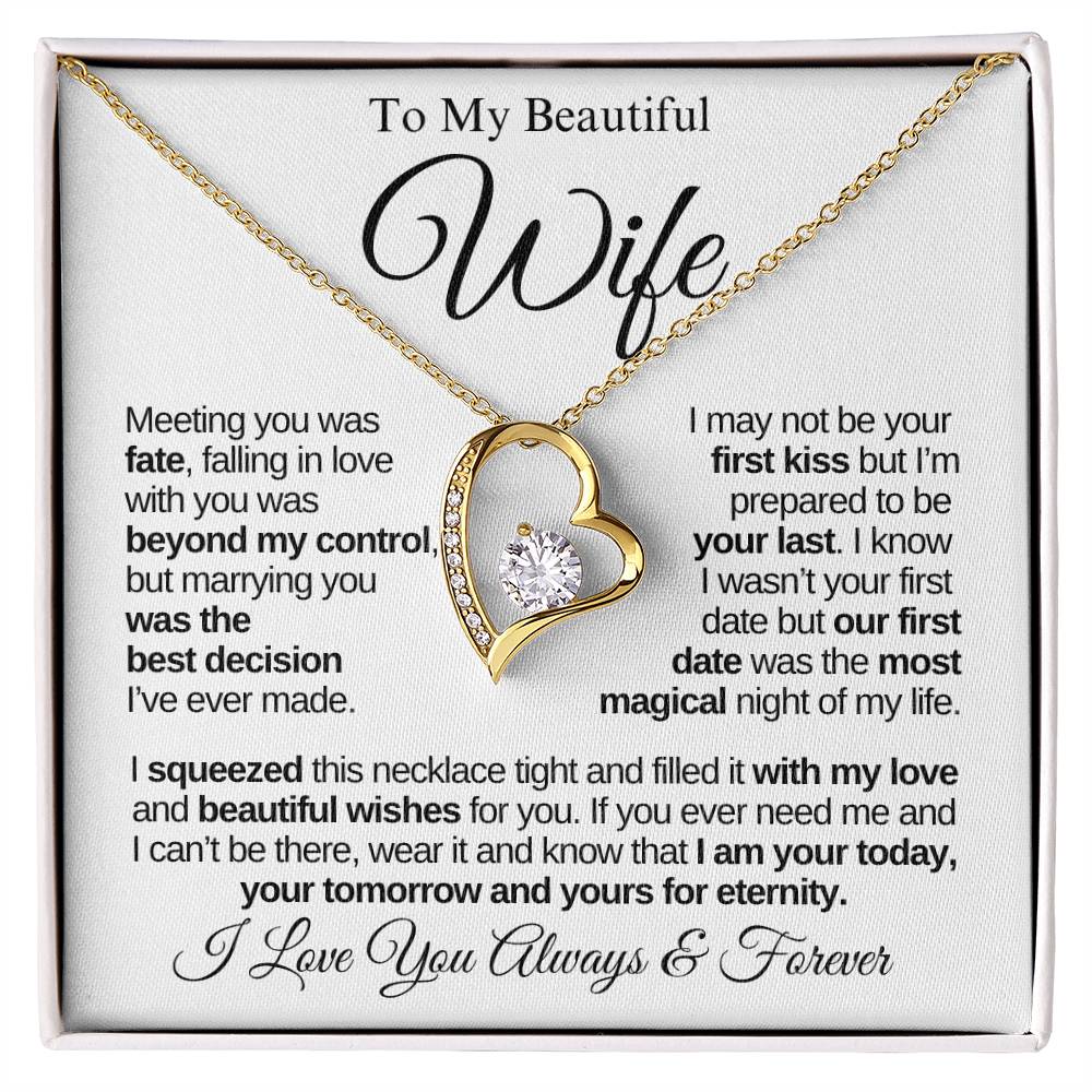 To My Beautiful Wife | Best Decision | Forever Love Necklace - WV