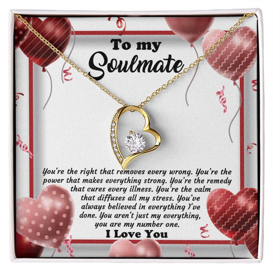 To My Soulmate | My Number One | Forever Love Necklace