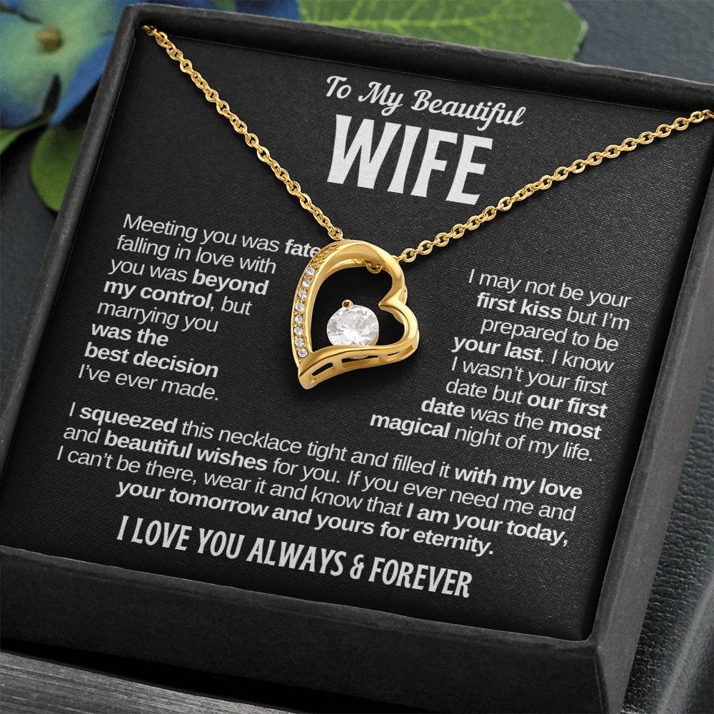 To My Beautiful Wife | Best Decision | Forever Love Necklace - BL