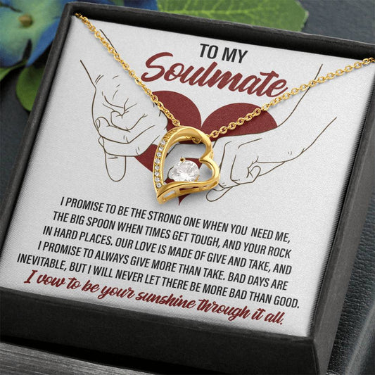 To My Soulmate | I Promise | Forever Love Necklace