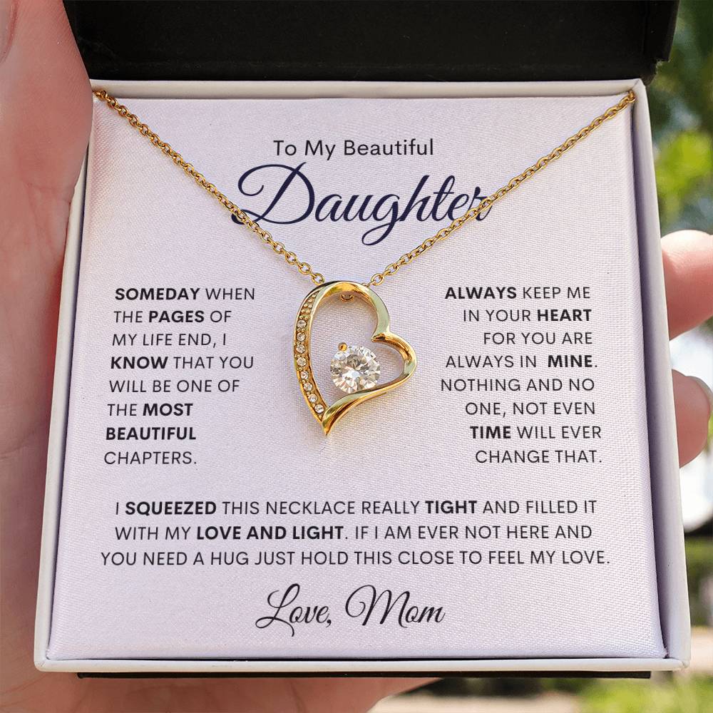 To My Beautiful Daughter | Most Beautiful Chapter | Forever Love  Necklace | From Mom