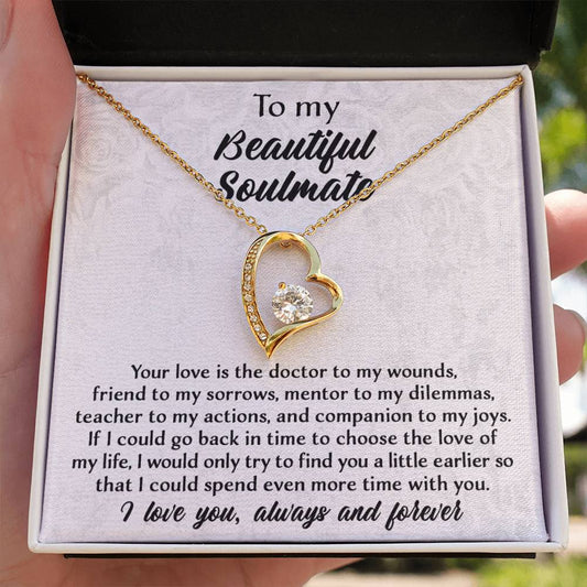 To My Beautiful Soulmate | Your Love | Forever Love Necklace