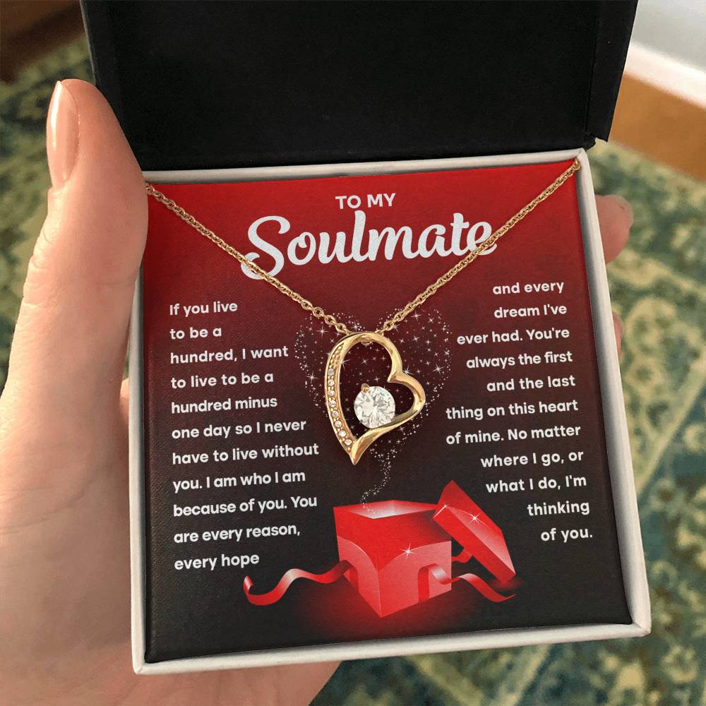 To My Soulmate | Without You | Forever Love Necklace