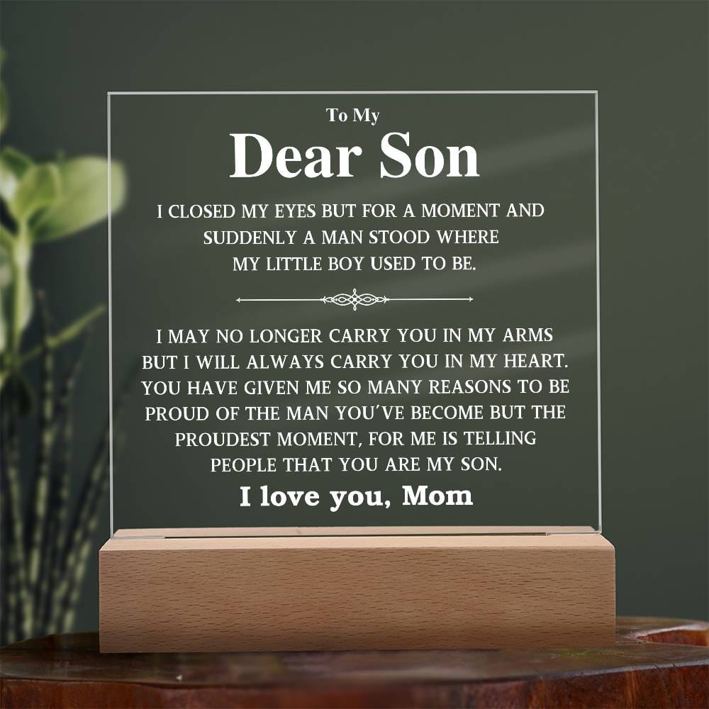 To My Dear Son | I Love You | Gift From Mom