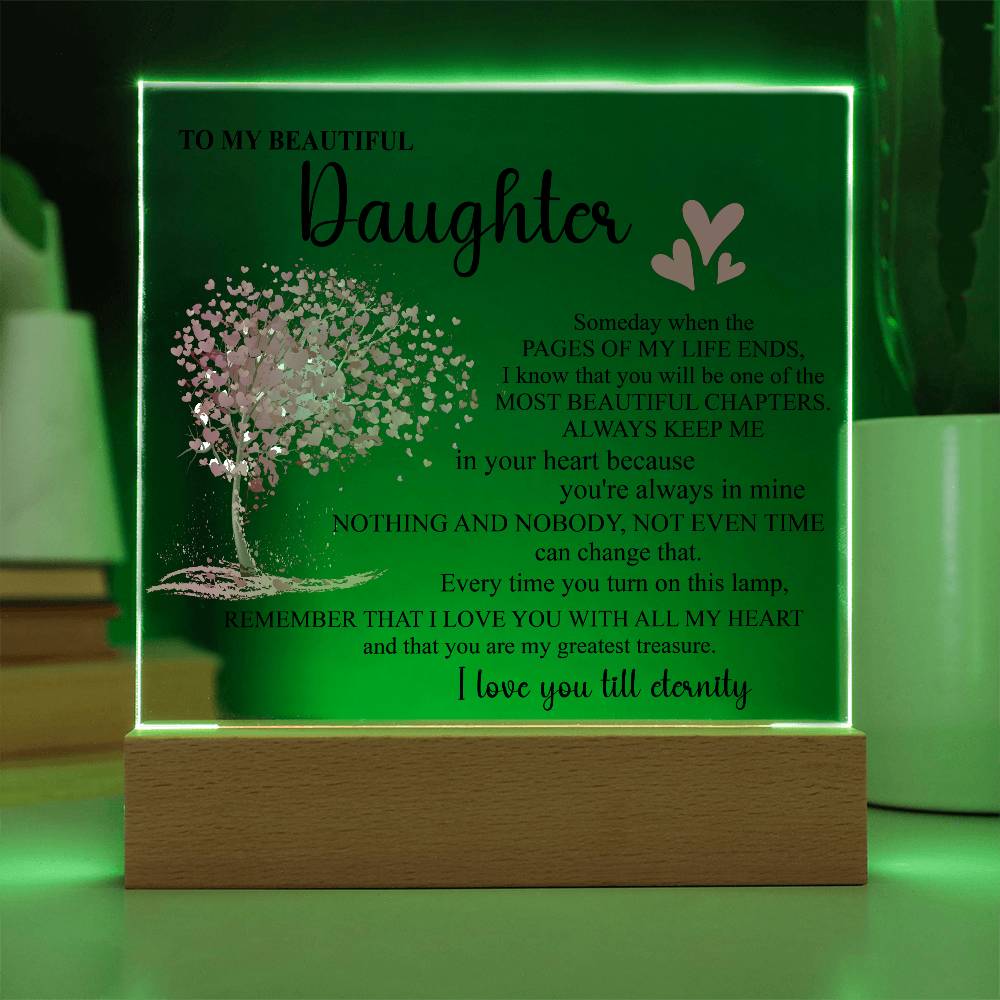 To My Beautiful Daughter | Beautiful Chapters | Acrylic Plaque