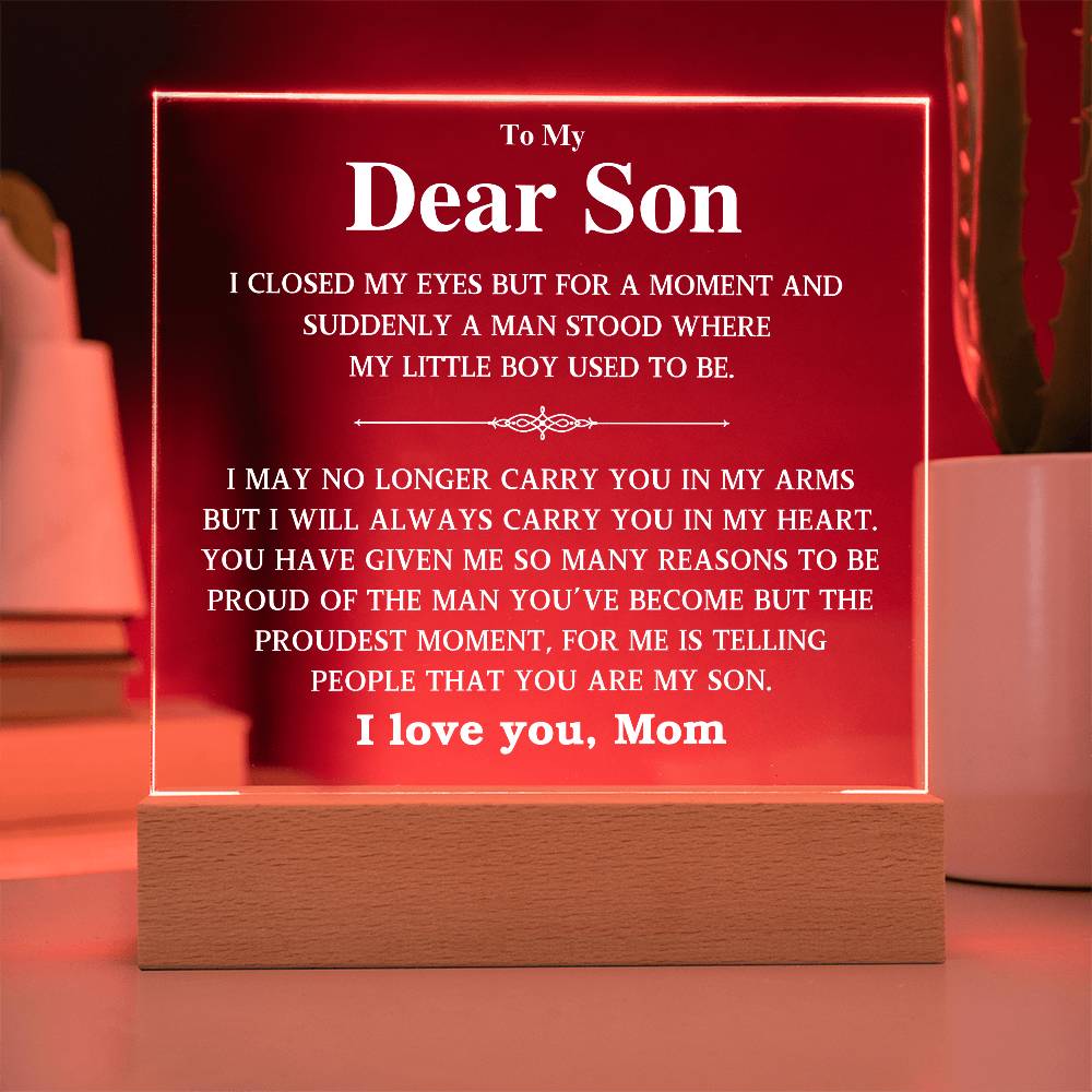 To My Dear Son | I Love You | Gift From Mom