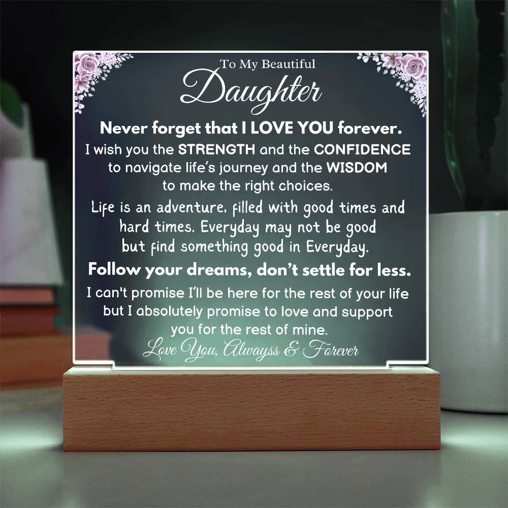 Beautiful Daughter | Follow Your Dreams | Acrylic Plaque