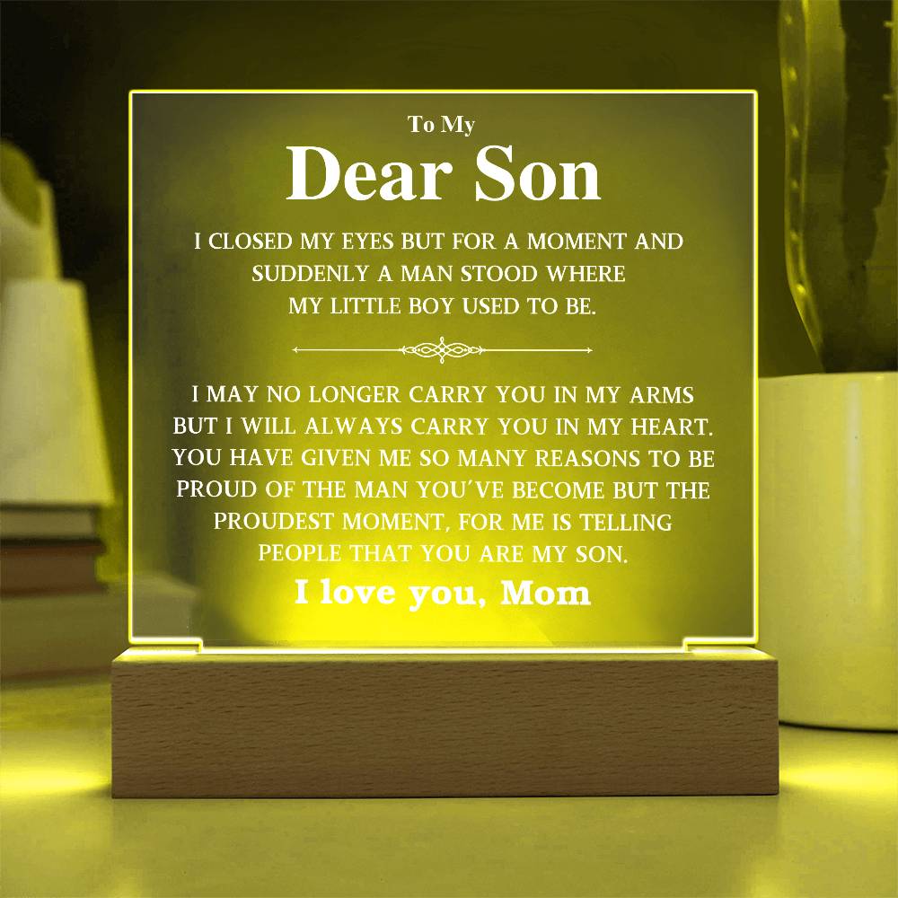 To My Dear Son | I Love You | Gift From Mom