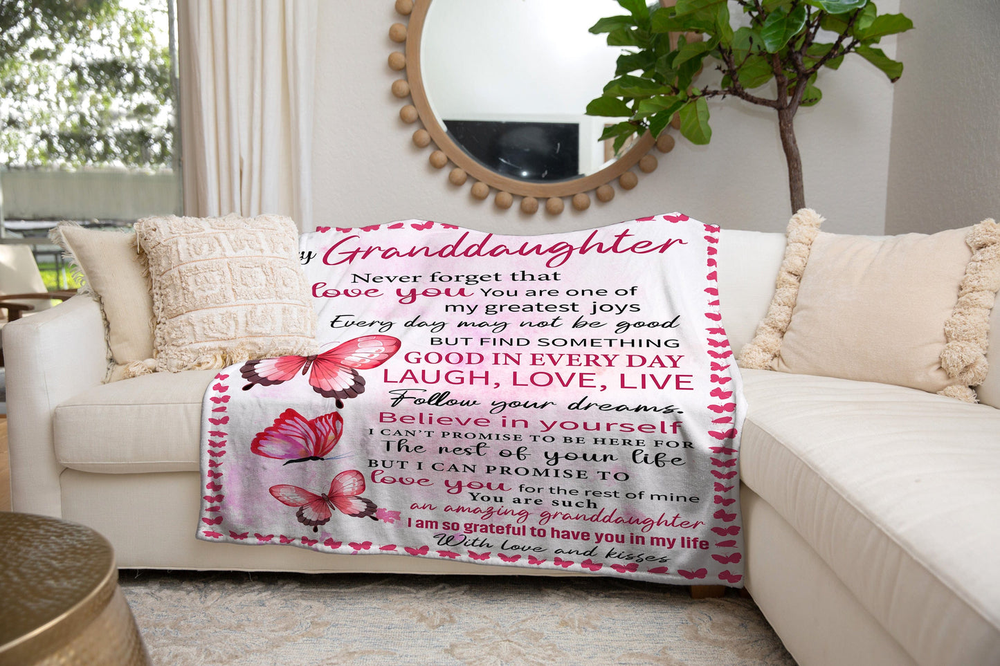 To My Granddaughter | Greatest Joy | Cozy Fleece Blanket