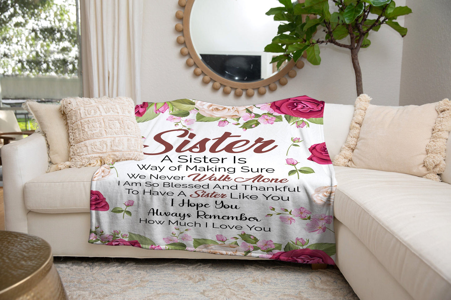 To My Sister | Am Blessed To Have You | Cozy Plush Fleece\Sherpa Blanket