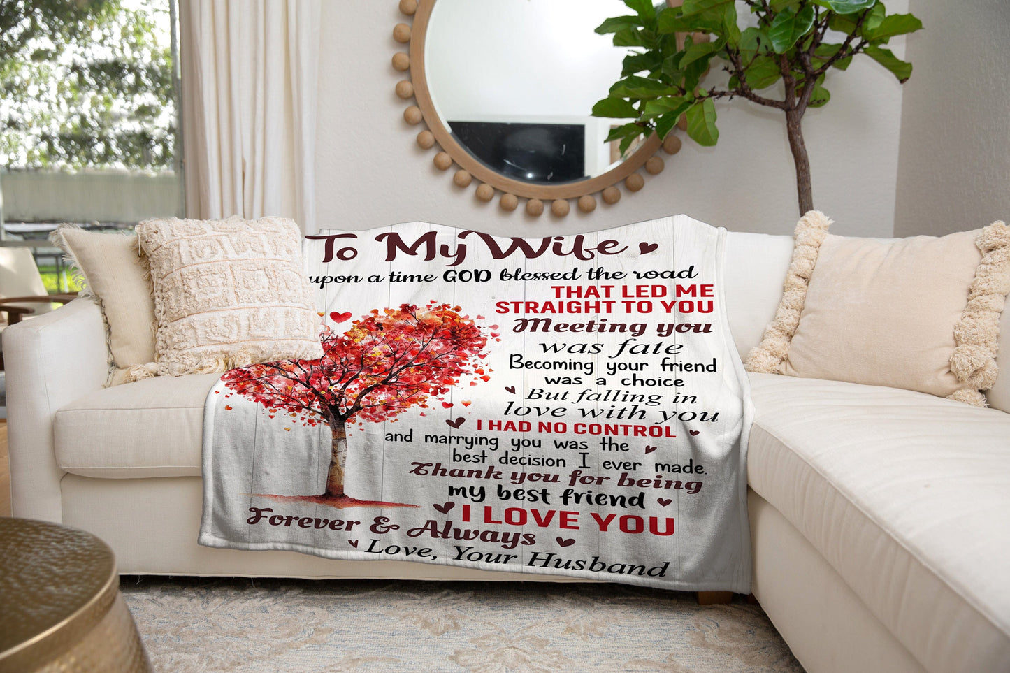 To My Wife  | Meeting You Was Fate | Fleece | Sherpa Blanket