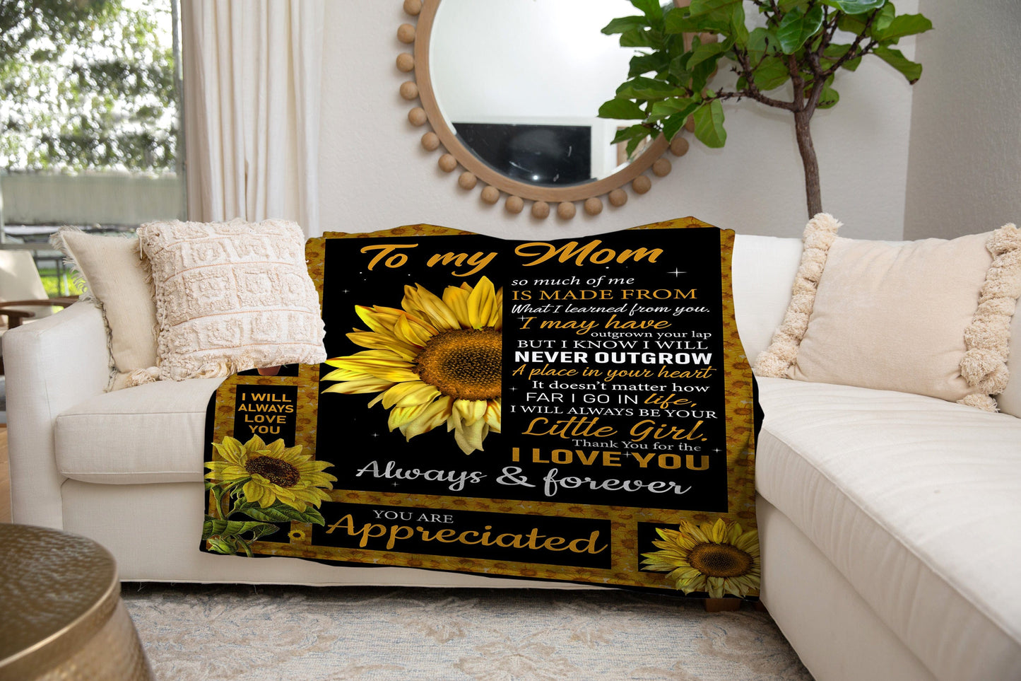 To My Mom | You Are Appreciated | Cozy Fleece & Sherpa Blanket
