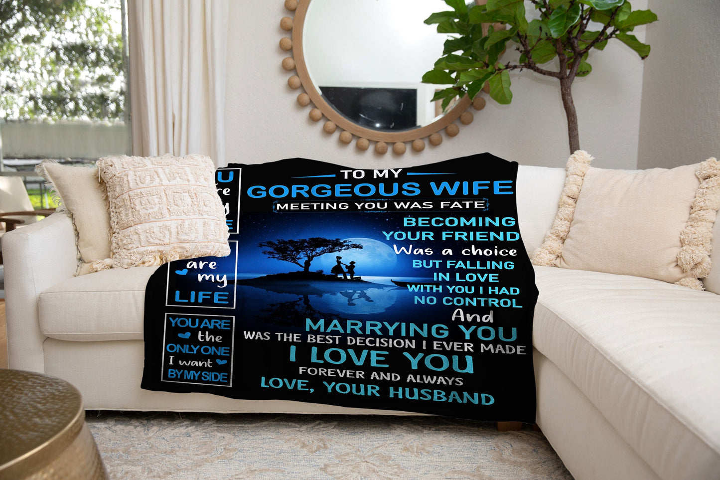 To My Gorgeous Wife | Best Decision| Fleece | Sherpa Blanket